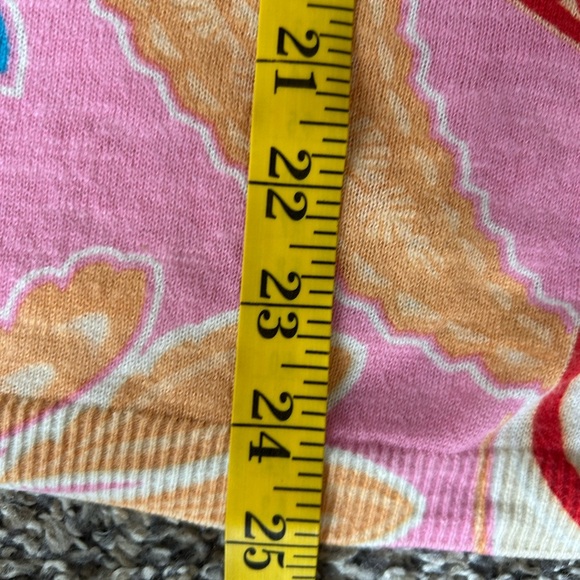 5/$25 Talbots Petite colorful lightweight v-neck sweater size large/petite - Picture 6 of 7